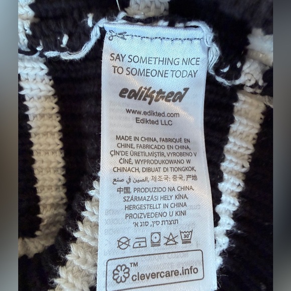 EDIKTED WOMEN BRETONS STRIPE QUARTER ZIP SWEATER NAUTICAL FISHERMANCORE PREPPY - Picture 15 of 16